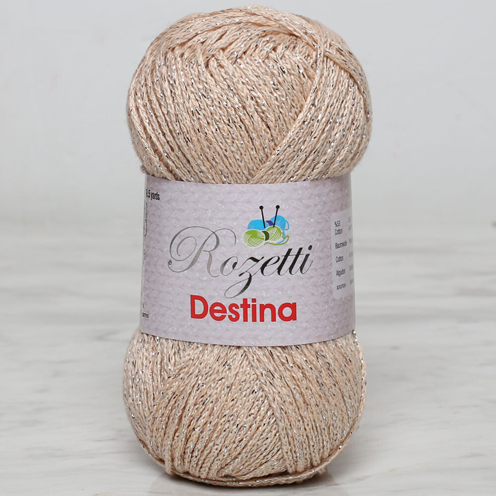 Rozetti Destina 50 gr Açık Bej El Örgü İpi - 45003